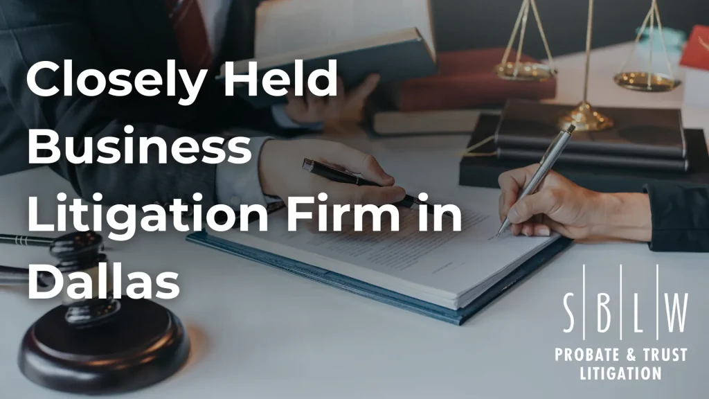 Closely Held Business Litigation Firm in Dallas Image