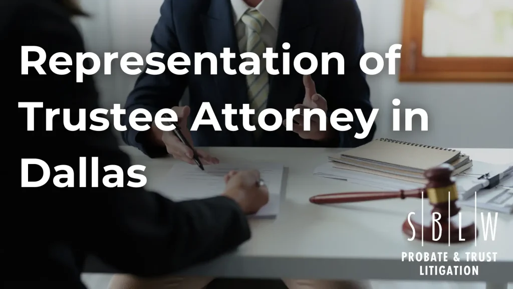 Representation of Trustee Attorney in Dallas Image